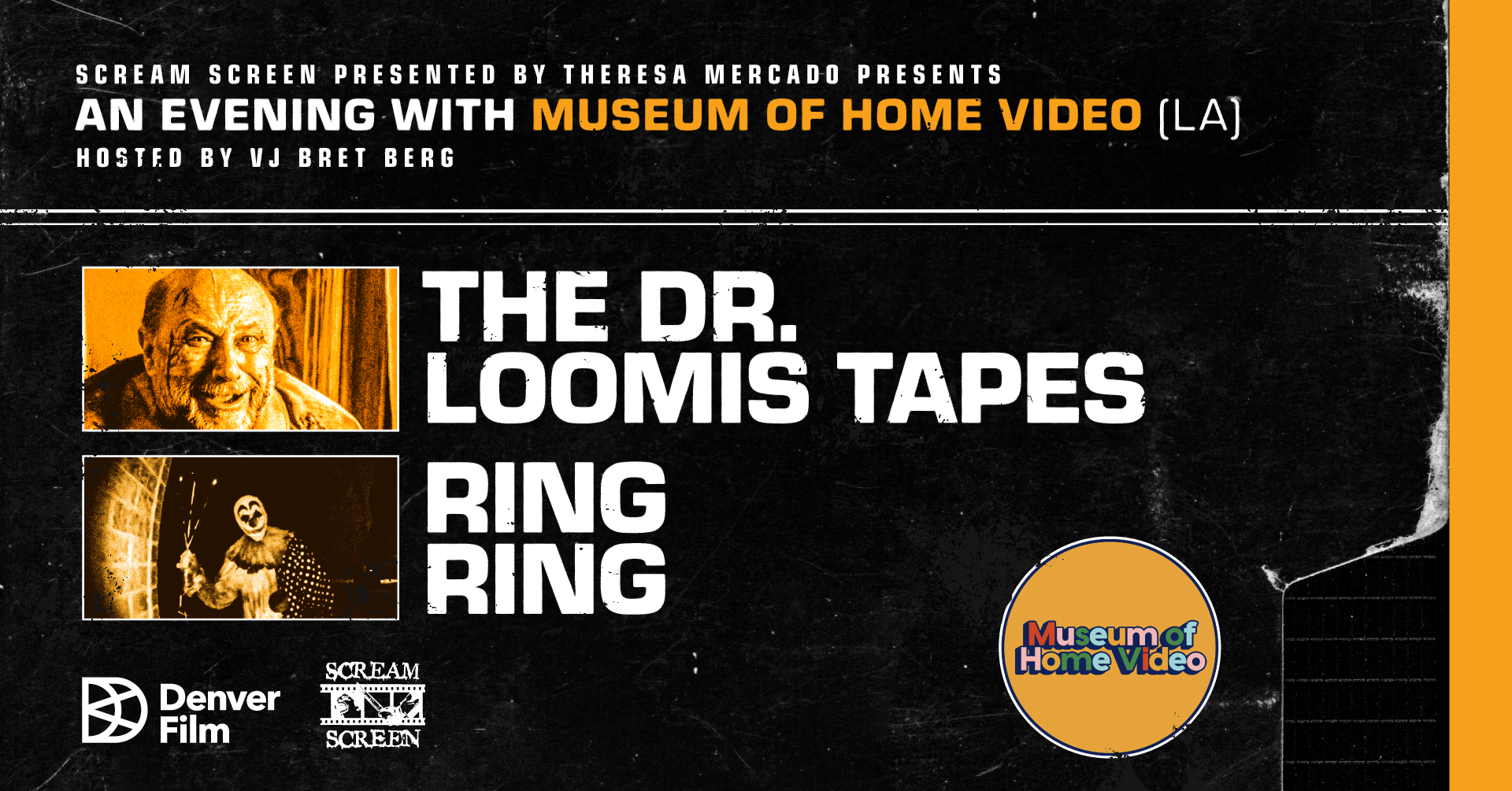 Scream Screen presents: An Evening w/ Museum of Home Video (LA) hosted by VJ Bret Berg 
